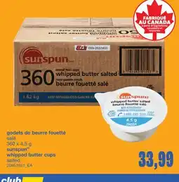 Wholesale Club godets de beurre fouetté, 360 x 4,5 g offer