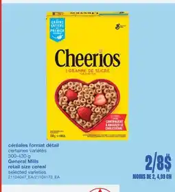 Wholesale Club CÉRÉALES FORMAT DÉTAIL, 300-430 G offer
