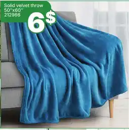 Rossy Solid velvet throw offer