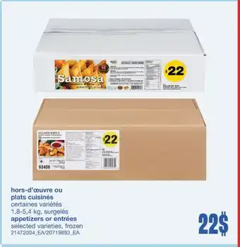 Wholesale Club hors-d'œuvre ou plats cuisinés, 1,8-5,4kg offer