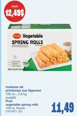 Wholesale Club rouleaux de printemps aux légumes, 100 un., 2,8 kg offer