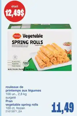 Wholesale Club rouleaux de printemps aux légumes, 100 un., 2,8 kg offer