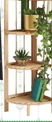 Rossy Folding wood corner shelf offer