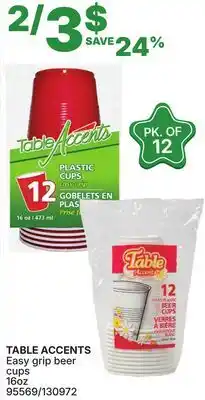 Rossy TABLE ACCENTS Easy grip beer cups offer