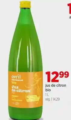 Avril jus de citron bio offer