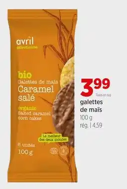 Avril Galettes de maïs offer