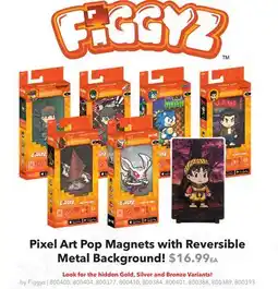 GameStop Pixel Art Pop Magnets with Reversible Metal Background! offer