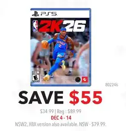 GameStop NBA 2K26 PS5 offer