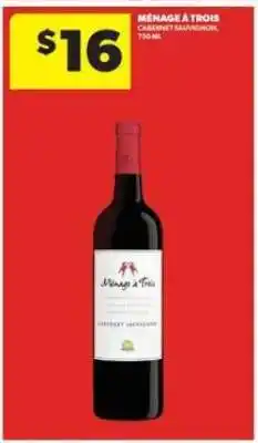 Real Canadian Liquorstore Ménage à Trois Cabernet Sauvignon offer