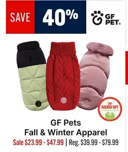 Ren’s Pets Depot GF Pets Fall & Winter Apparel offer