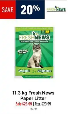 Ren’s Pets Depot 11.3 kg Fresh News Paper Litter offer
