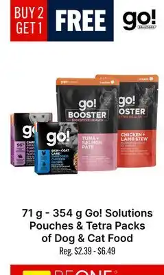 Ren’s Pets Depot 71 g - 354 g Go! Solutions Pouches & Tetra Packs of Dog & Cat Food offer