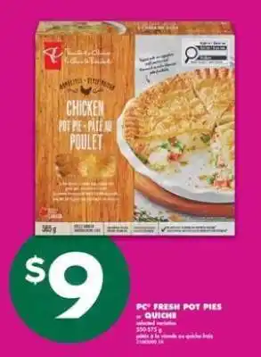 No Frills PC FRESH POT PIES or QUICHE offer