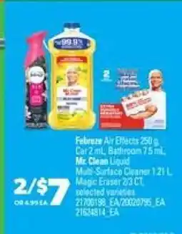 Real Canadian Superstore Febreze Air Effects, Mr. Clean Liquid, Magic Eraser offer