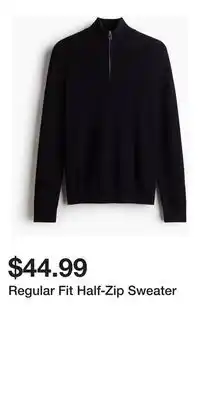 H&M Regular Fit Half-Zip Sweater offer