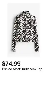 H&M Printed Mock Turtleneck Top offer