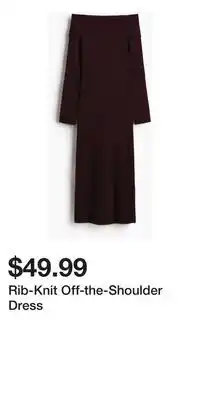 H&M Rib-Knit Off-the-Shoulder Dress offer