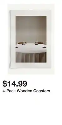 H&M 4-Pack Wooden Coasters offer