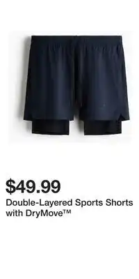 H&M Double-Layered Sports Shorts with DryMove offer