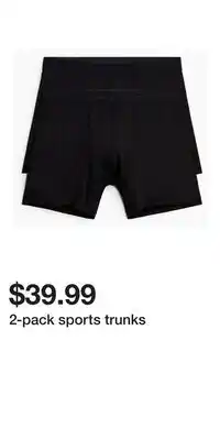 H&M 2-pack sports trunks offer