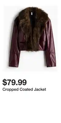 H&M Cropped Coated Jacket offer