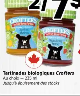Val-Mont Tartinades biologiques Crofters offer