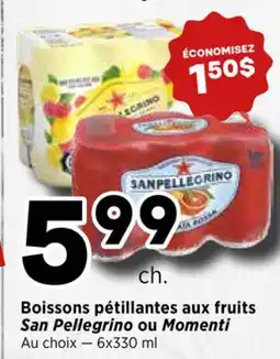 Val-Mont Boissons pétillantes aux fruits San Pellegrino ou Momenti offer