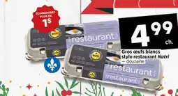 Val-Mont Gros œufs blancs style restaurant Nutri offer