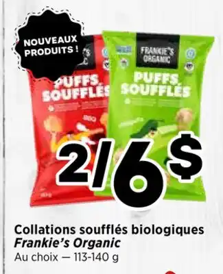 Val-Mont Collations soufflées biologiques Frankie's Organic offer