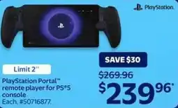 Walmart PlayStation Portal remote player for PS5 console offer