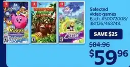 Walmart Selected Video Games offer