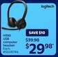 Walmart Logitech H390 USB computer headset offer