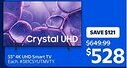 Walmart Crystal UHD 55" 4K UHD Smart TV offer