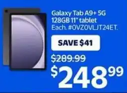 Walmart Galaxy Tab A9+ 5G 128GB 11" tablet offer