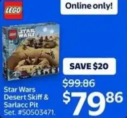 Walmart Lego Star Wars Desert Skiff & Sarlacc Pit Set offer