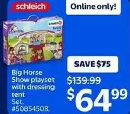 Walmart Schleich Big Horse Show playset with dressing tent Set offer