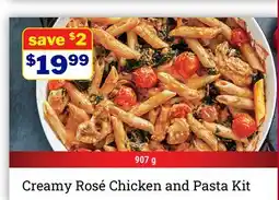 M & M Food Market Creamy Rosé Chicken and Pasta Kit offer