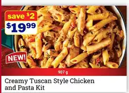 M & M Food Market Creamy Tuscan Style Chicken and Pasta Kit offer
