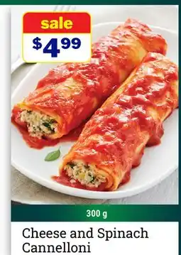 M & M Food Market Cheese and Spinach Cannelloni offer