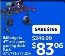Walmart IMGadgets 47" z-shaped gaming desk offer