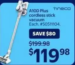 Walmart Tineco A10D Plus cordless stick vacuum offer
