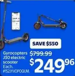 Walmart Gyrocopters J30 electric scooter offer