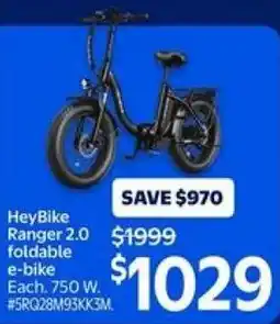 Walmart HeyBike Ranger foldable e-bike offer