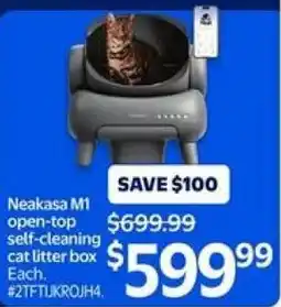 Walmart Neakasa M1 open-top self-cleaning cat litter box offer