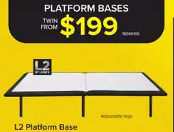 Leon's L2 Platform Twin Base - White and Black offer