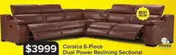 Leon's Corsica 6-Piece Dual Power Reclining Sectional - Brown offer