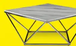 Leon's Lynn 39 Coffee Table - Marble and Stainless Steel offer