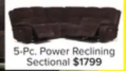 Leon's Maxwell 5-Piece Power Reclining Sectional - Brown offer