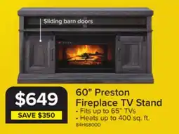 Leon's Preston 59.75 Fireplace TV Stand - Charcoal offer