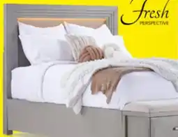 Leon's Fresh Perspective Cascade 3-Piece Queen Storage Bench Bed - Dovetail Grey offer